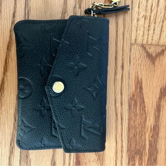 LV black leather authentic Empriente Key Pouch - Picture 8 of 9
